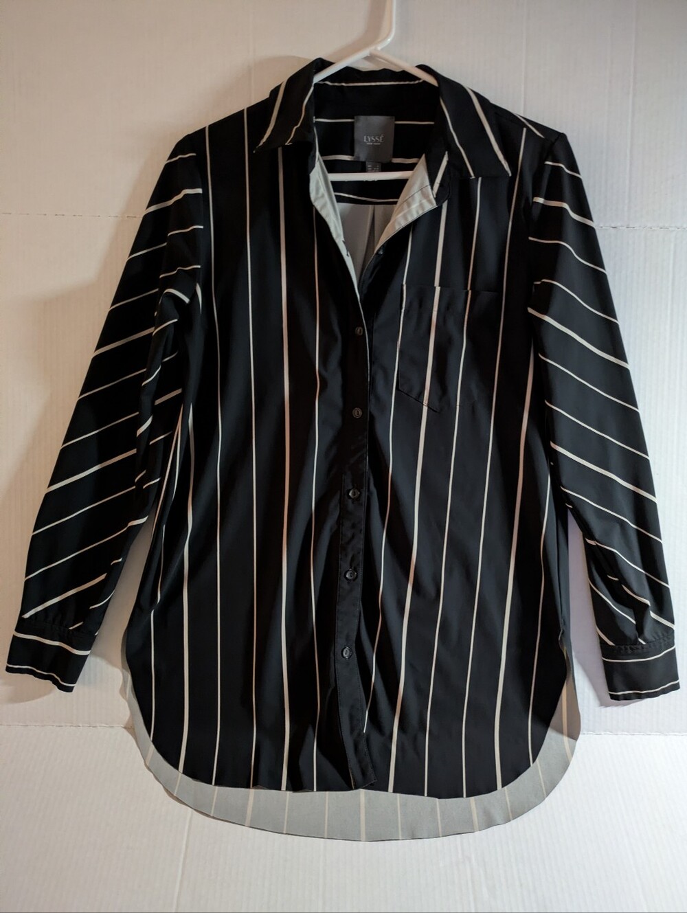 Lysse Black Striped Long-Sleeve Women's Shirt
